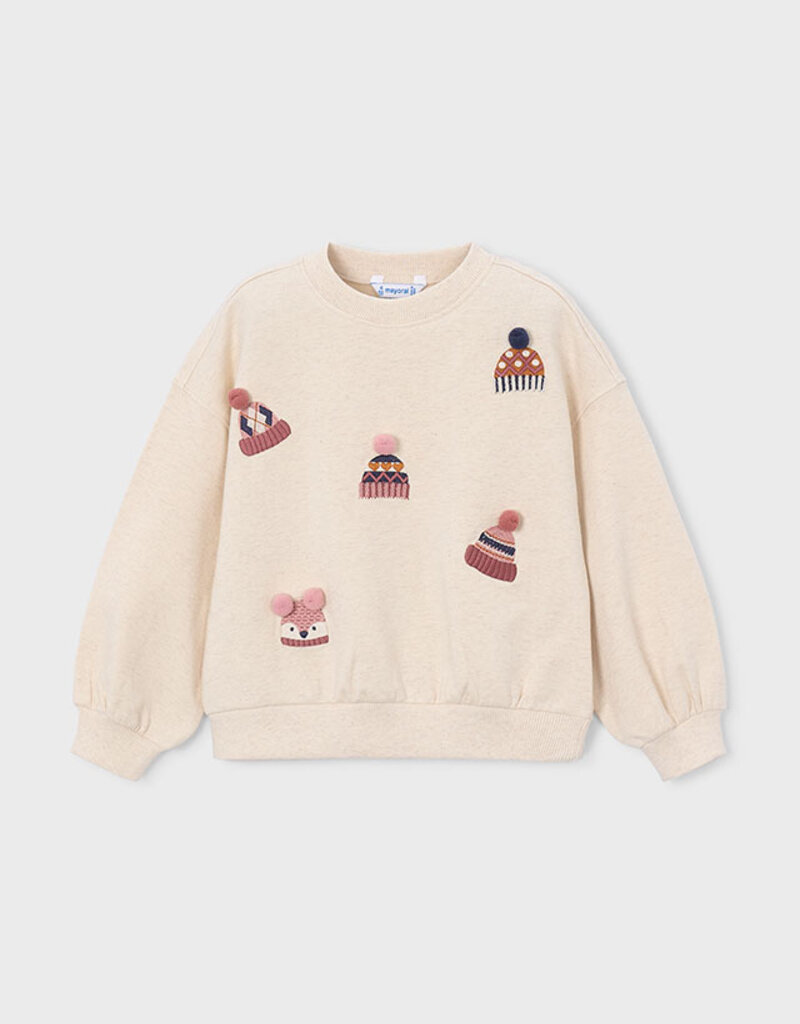 Mayoral Embroidered Pullover w/Snowhats