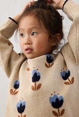 Mayoral Tulip Print Sweater/Navy Knit Pant Set