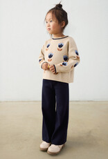 Mayoral Tulip Print Sweater/Navy Knit Pant Set