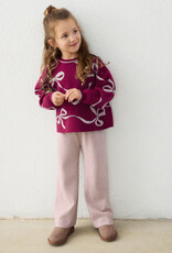 Mayoral Cranberry Sweater/Khaki Knit Pant Set