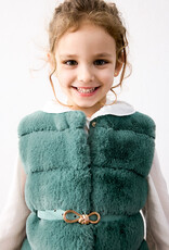 Mayoral Fur Vest w/Belt Bayleaf