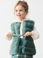 Mayoral Fur Vest w/Belt Bayleaf