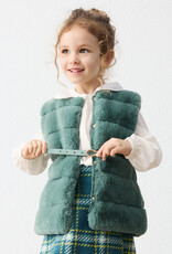 Mayoral Fur Vest w/Belt Bayleaf