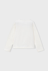Mayoral L/S White Tee w/Flower
