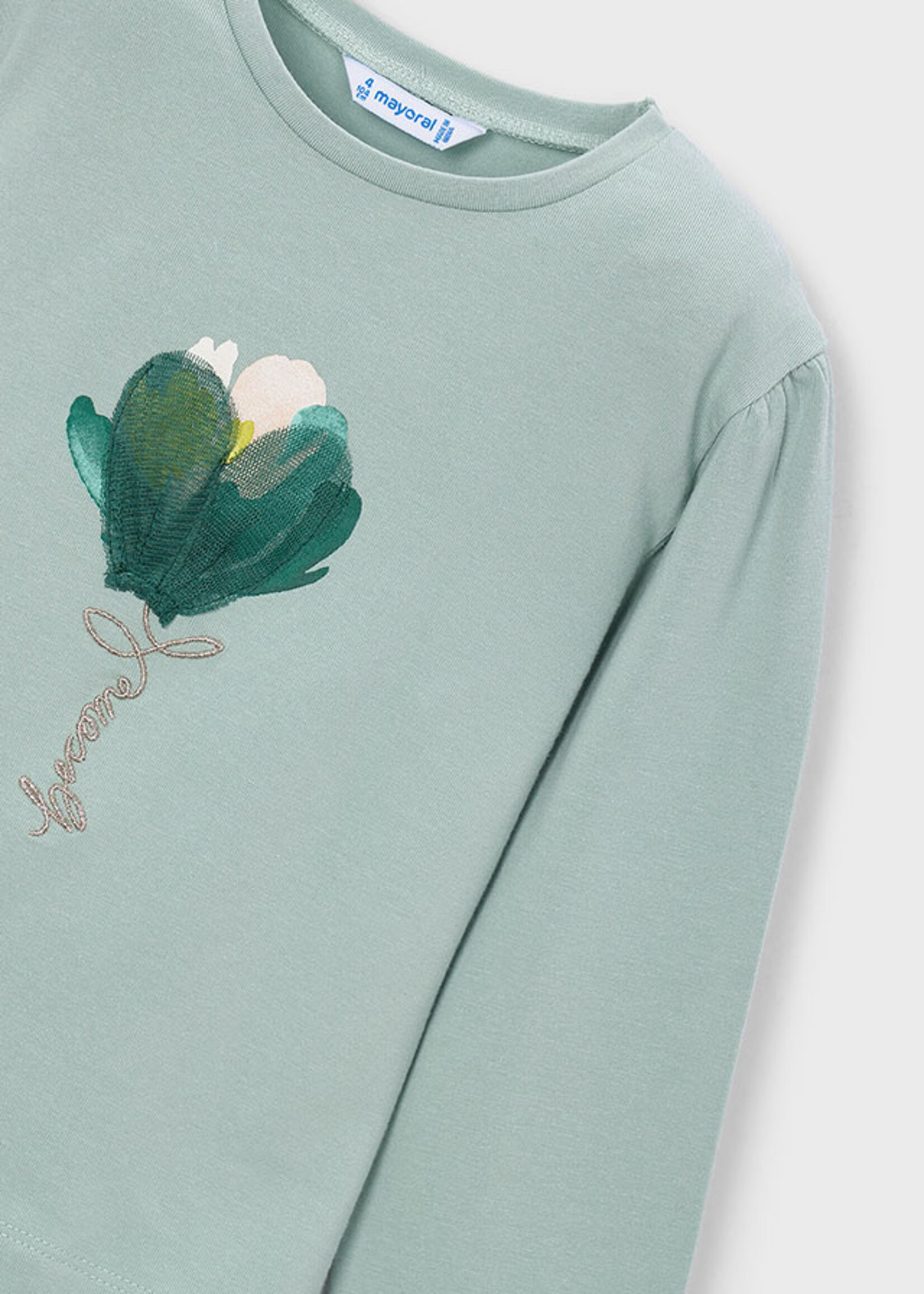 Mayoral L/S Pastel Green Tee