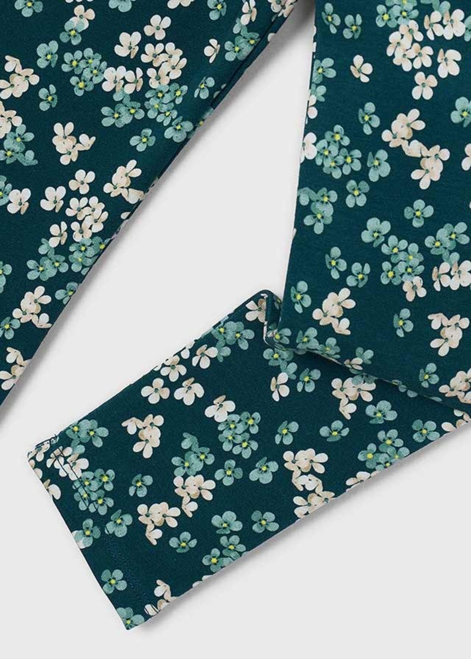 Mayoral Green Flower Print Leggings