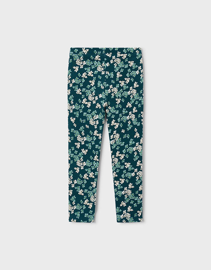 Mayoral Green Flower Print Leggings