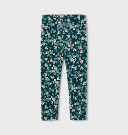 Mayoral Green Flower Print Leggings