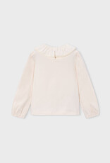 Mayoral Cream Ruffled Neckline Top