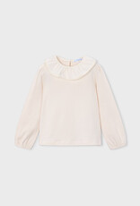 Mayoral Cream Ruffled Neckline Top