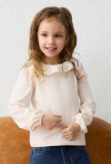 Mayoral Cream Ruffled Neckline Top
