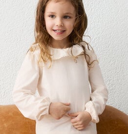Mayoral Cream Ruffled Neckline Top