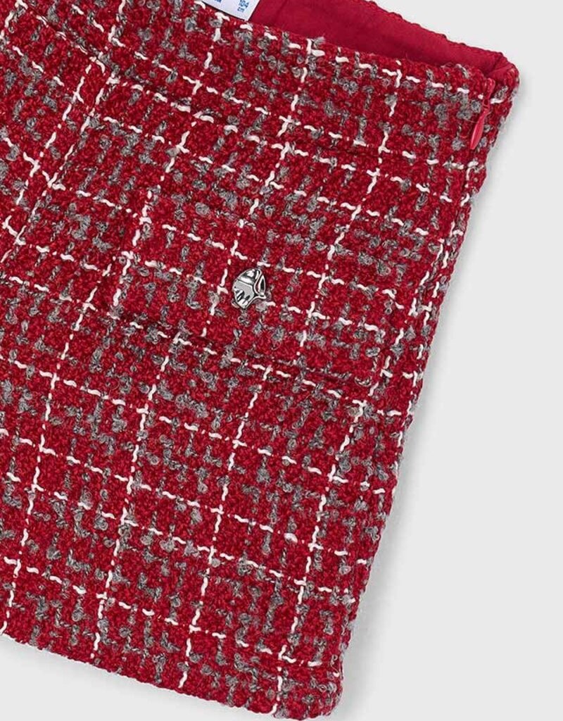 Mayoral Red Tweed Shorts