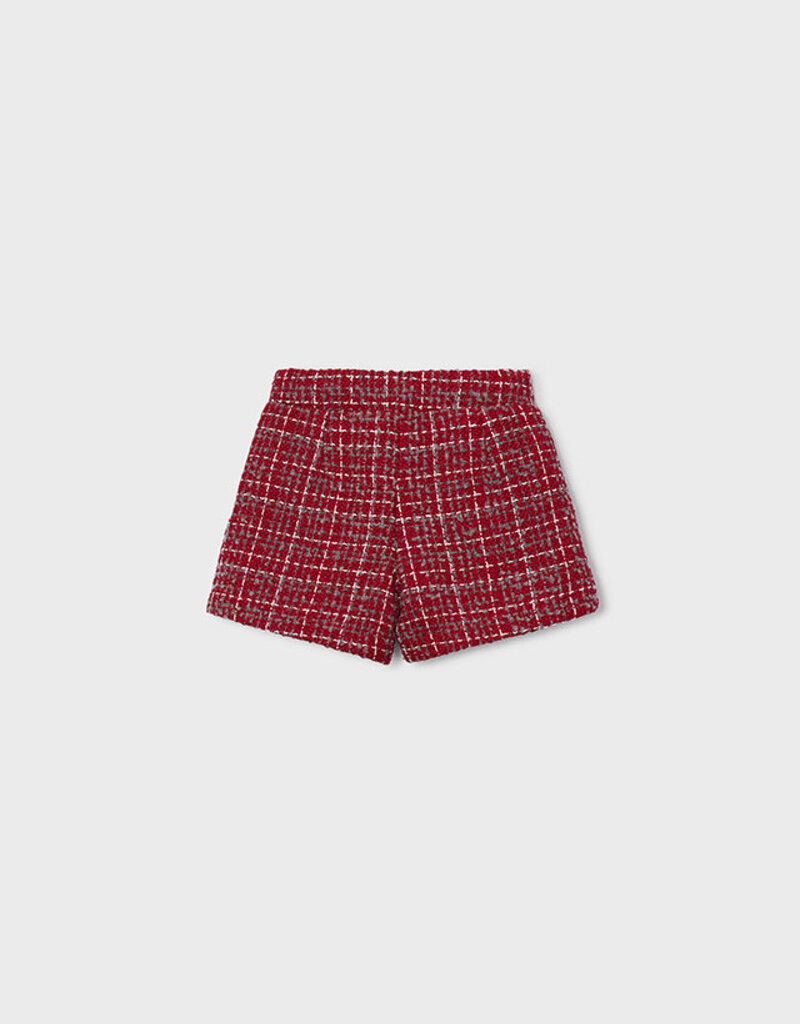 Mayoral Red Tweed Shorts