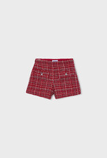 Mayoral Red Tweed Shorts