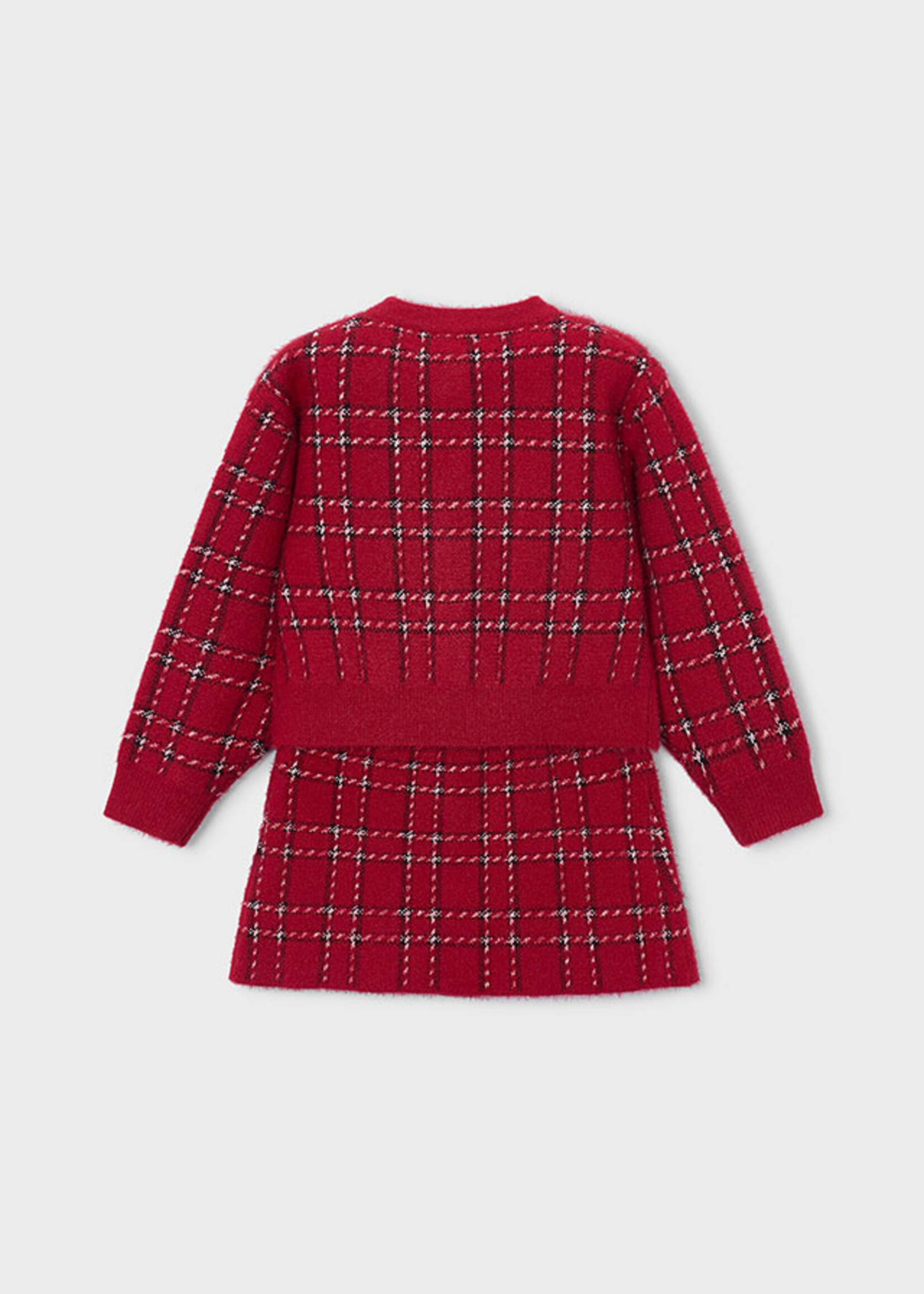 Mayoral Red Tricot Skirt Set