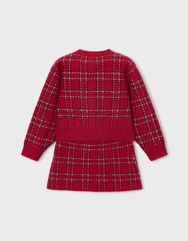 Mayoral Red Tricot Skirt Set