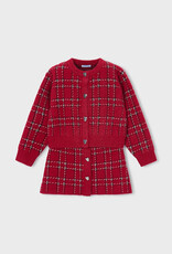 Mayoral Red Tricot Skirt Set