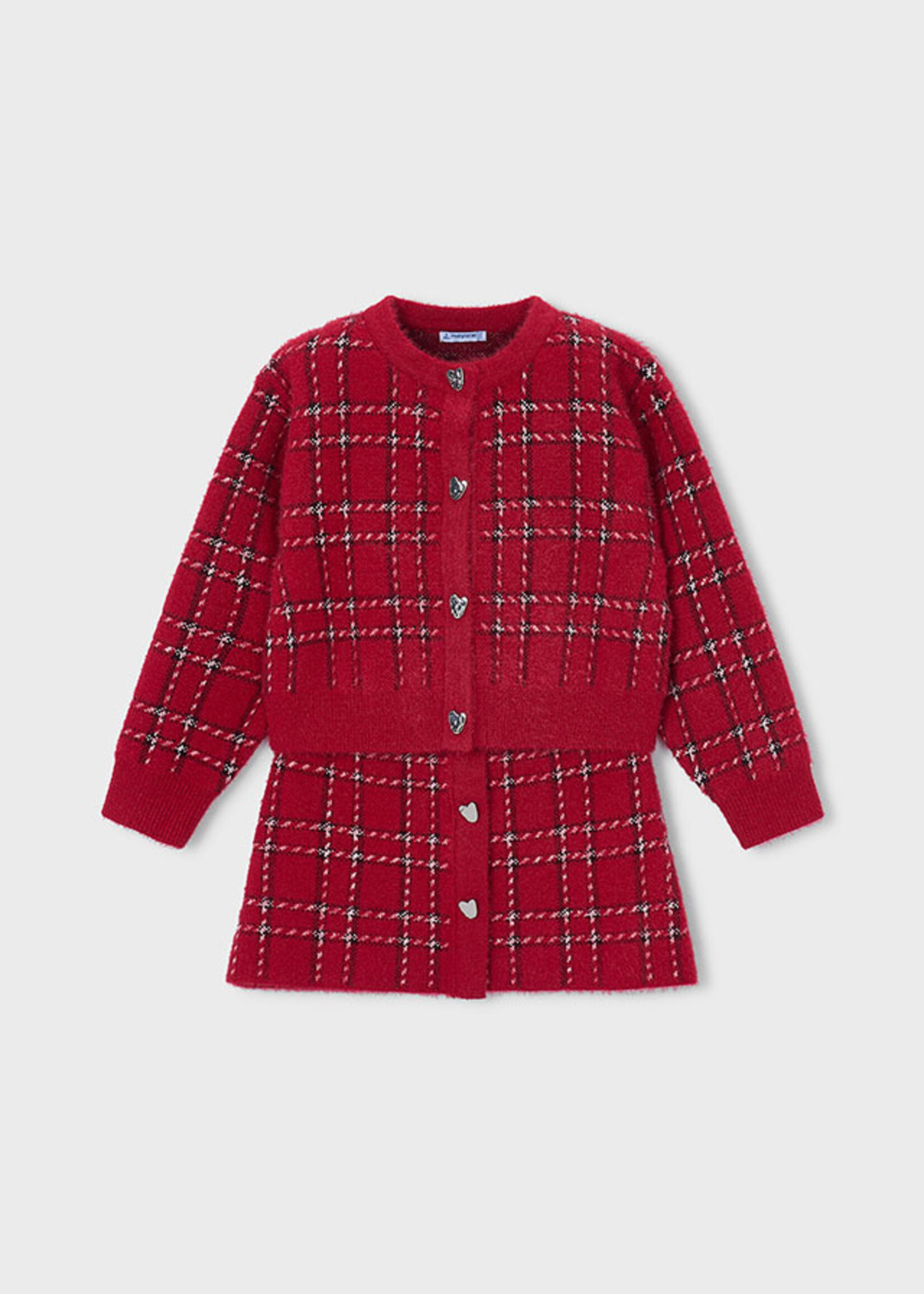 Mayoral Red Tricot Skirt Set