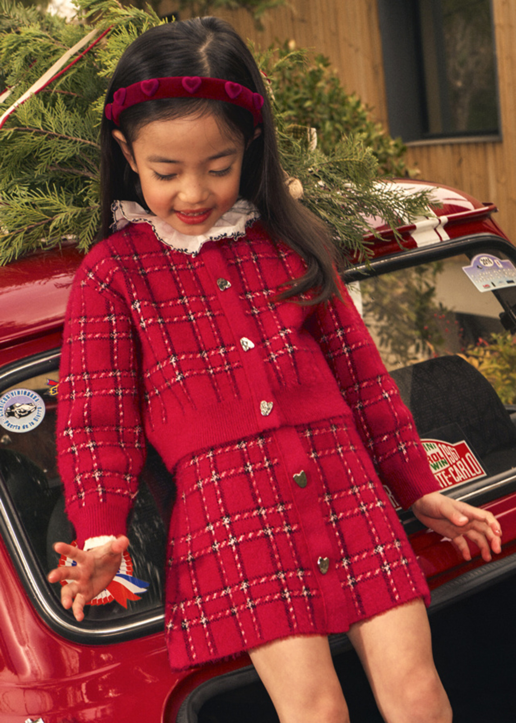 Mayoral Red Tricot Skirt Set