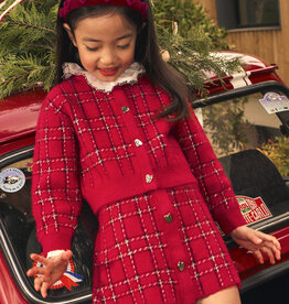 Mayoral Red Tricot Skirt Set