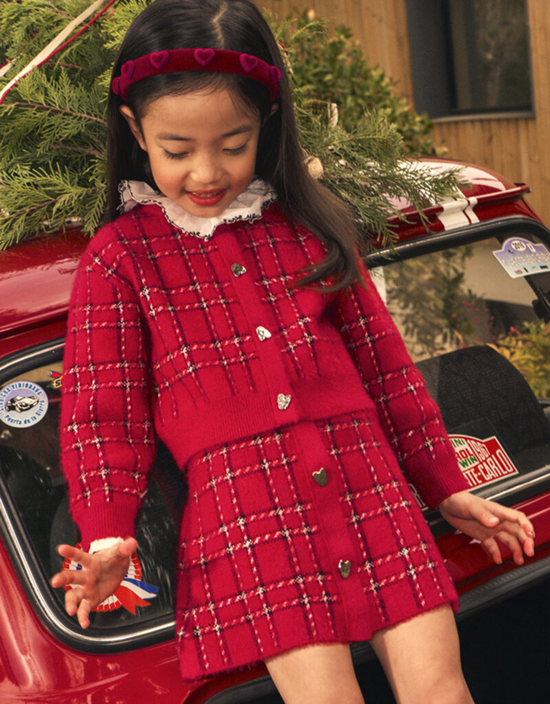 Mayoral Red Tricot Skirt Set