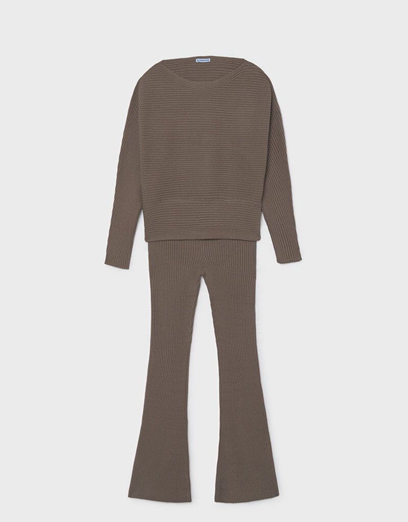 Mayoral Chocolate Knit Pant Set