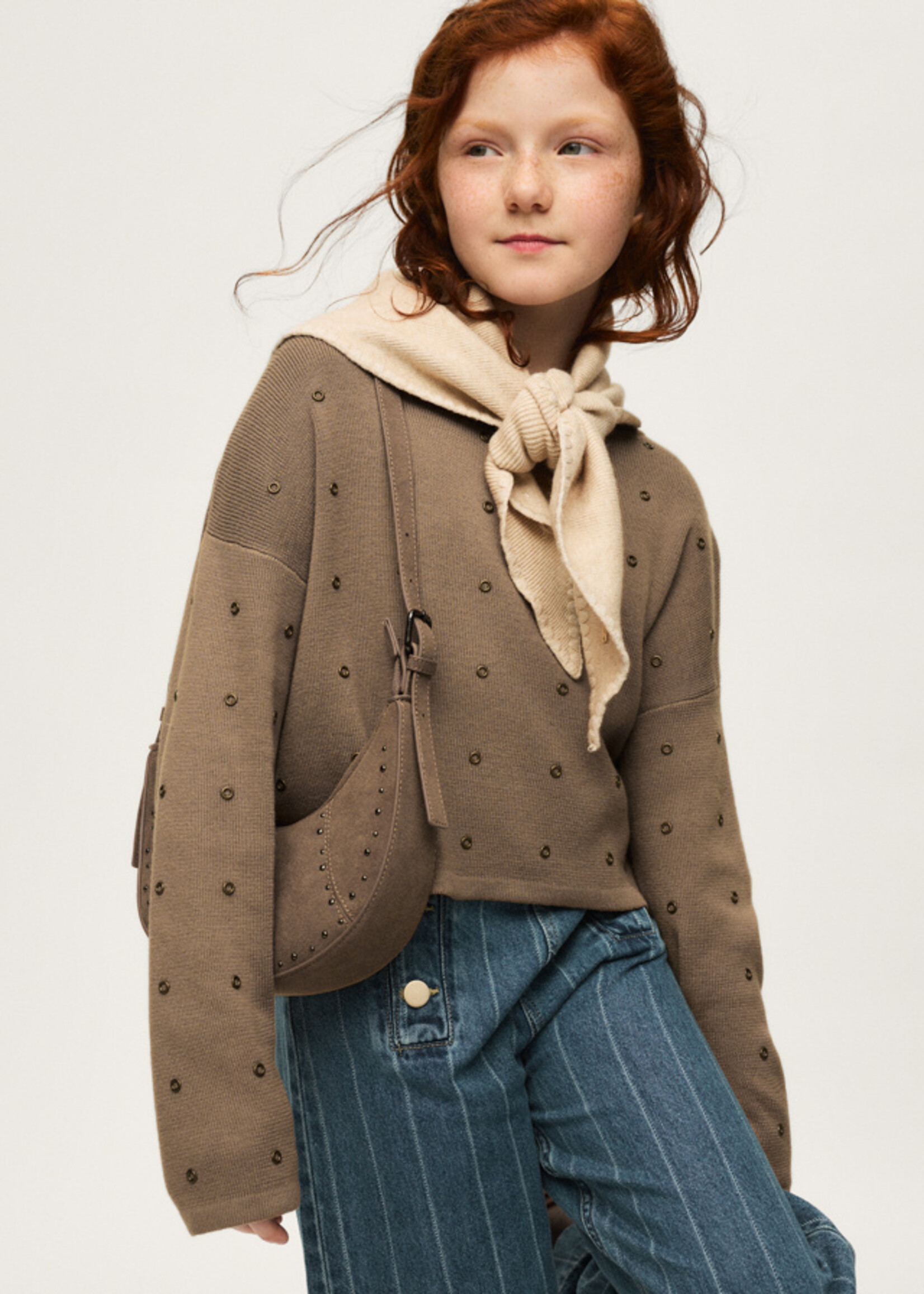 Mayoral Camel Sweater w/Studs