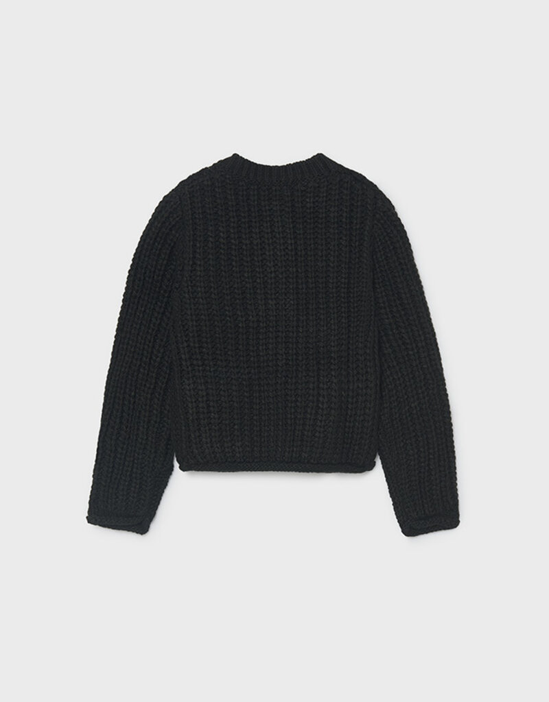 Mayoral Black English Knit Cardigan