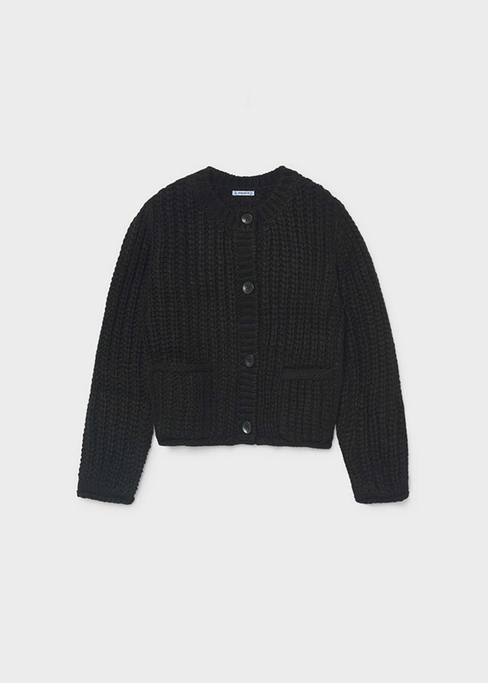Mayoral Black English Knit Cardigan