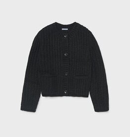 Mayoral Black English Knit Cardigan