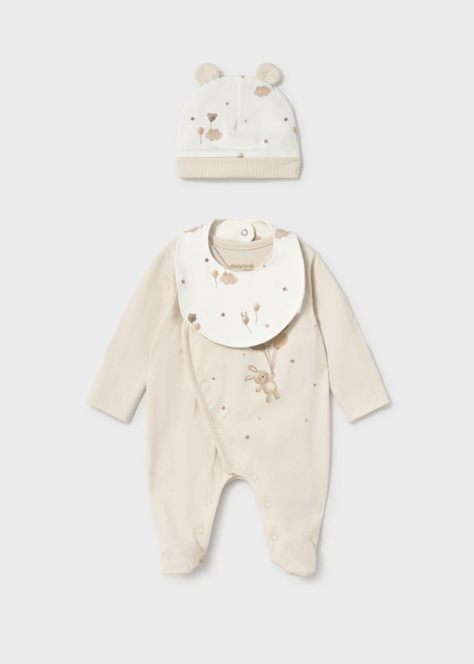 Mayoral Footie w/Bunny 3 Piece Set