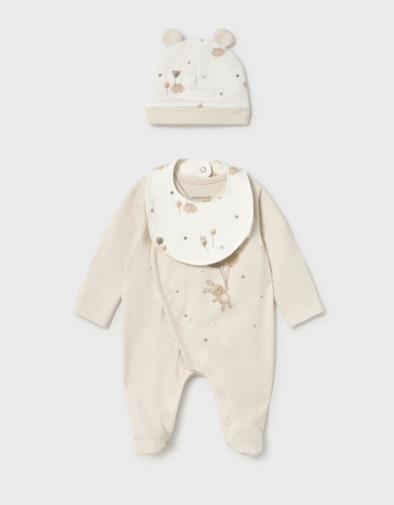 Mayoral Footie w/Bunny 3 Piece Set