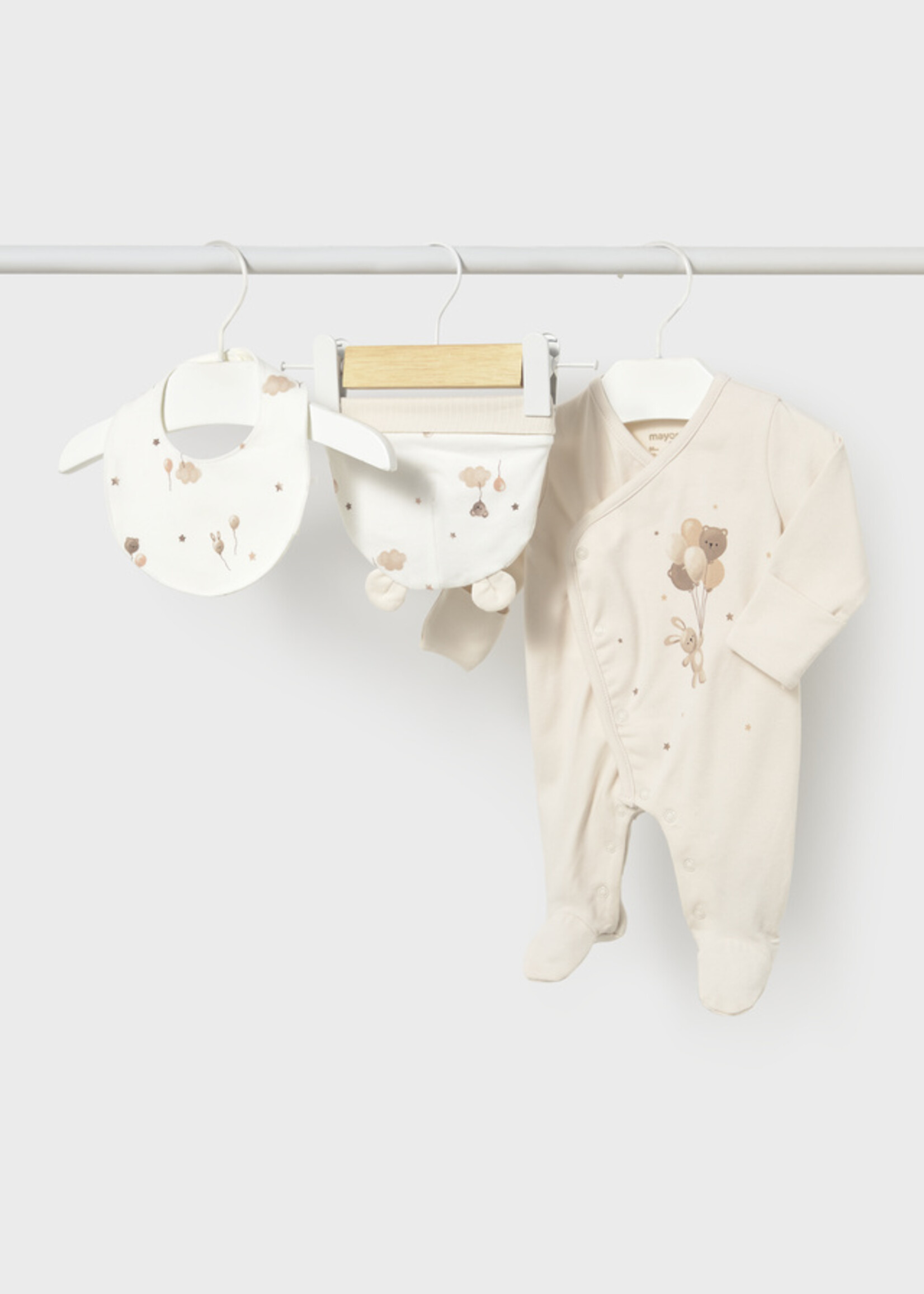 Mayoral Footie w/Bunny 3 Piece Set