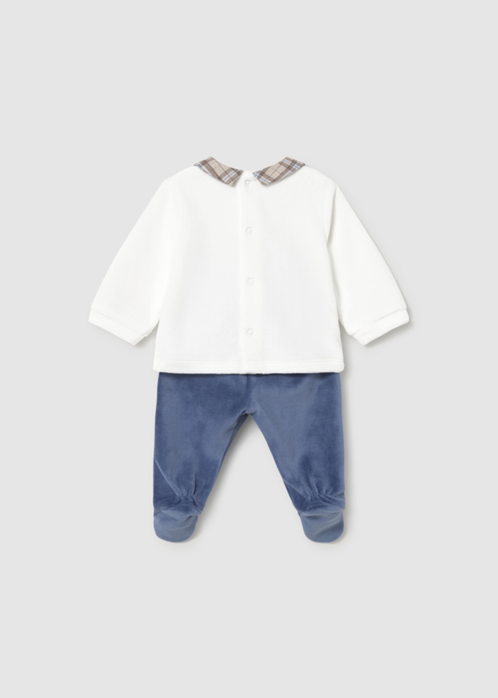 Mayoral 2 Piece Top Velvet Footed Pant Set
