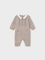 Mayoral Tricot Knit Romper Mocha