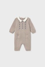 Mayoral Tricot Knit Romper Mocha