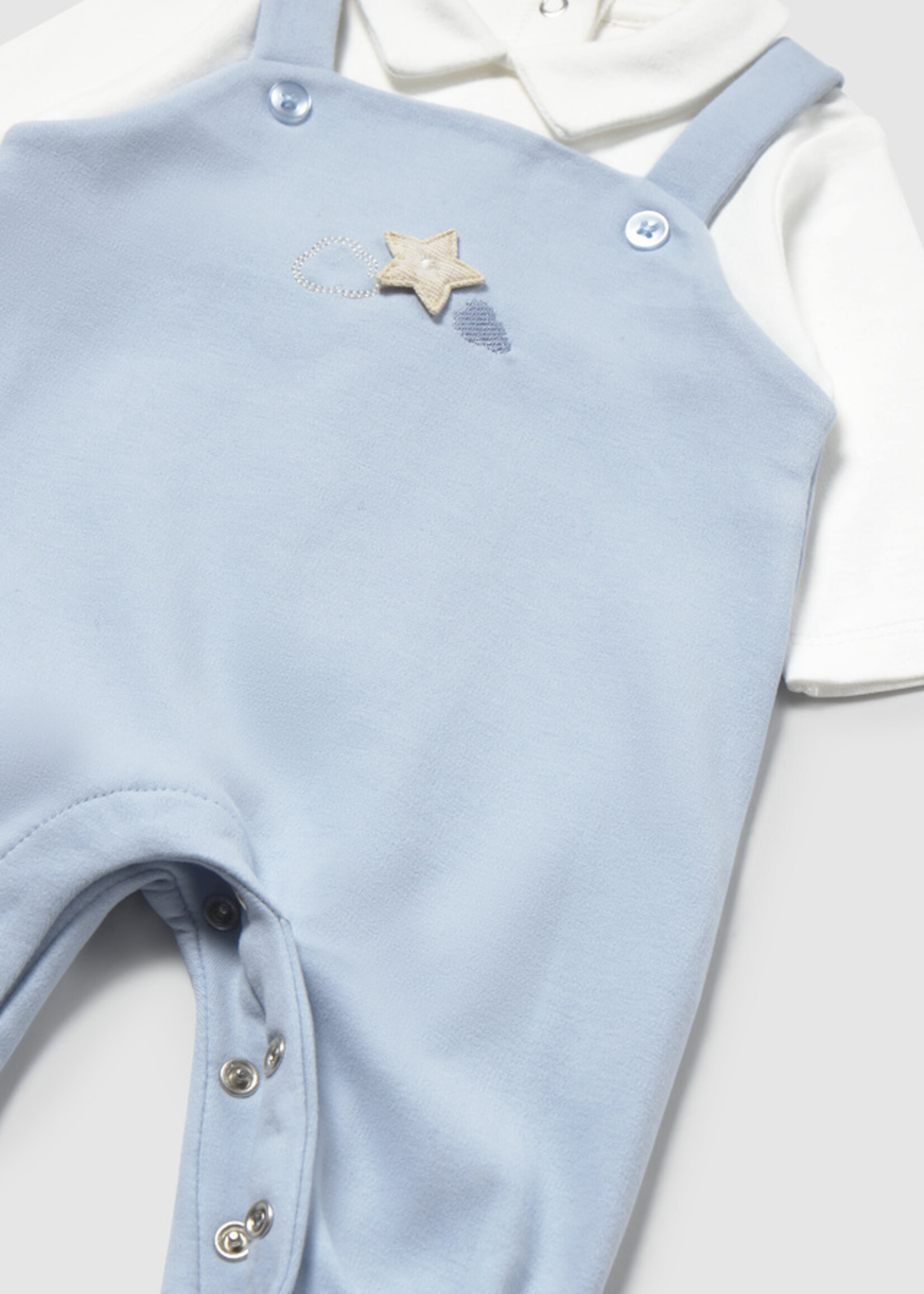 Mayoral Overall Romper w/Jacket Sky
