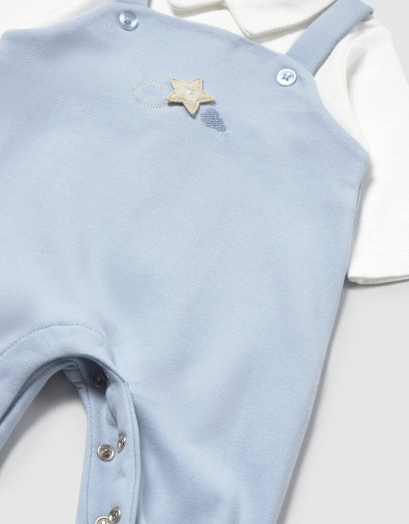 Mayoral Overall Romper w/Jacket Sky