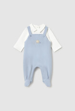 Mayoral Overall Romper w/Jacket Sky