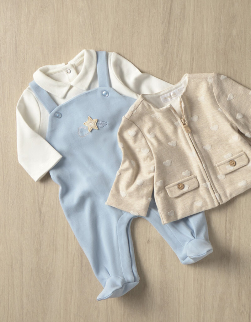 Mayoral Overall Romper w/Jacket Sky