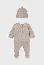 Mayoral 3 Piece Footed Pant Set Mocha