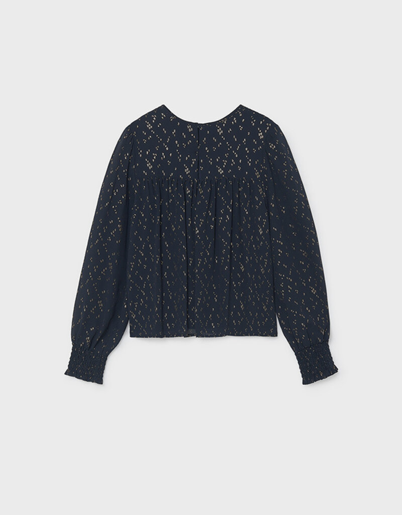 Mayoral Black Shimmer Blouse