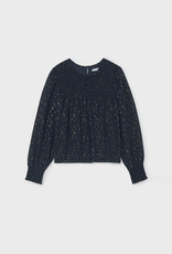 Mayoral Black Shimmer Blouse