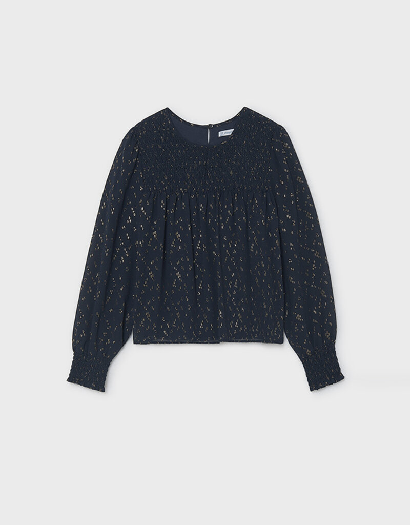 Mayoral Black Shimmer Blouse