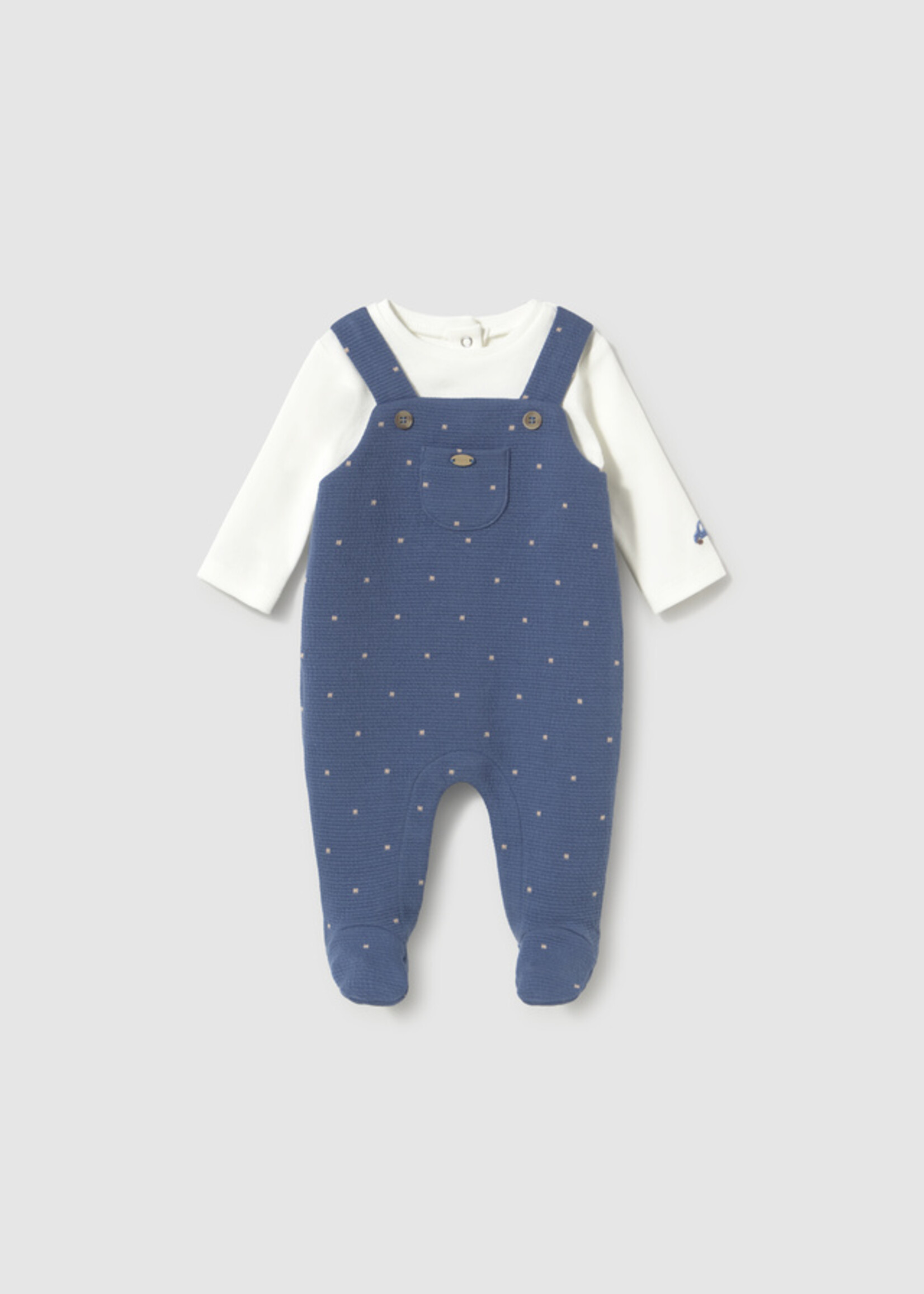 Mayoral Boys Overall w/Top Blue