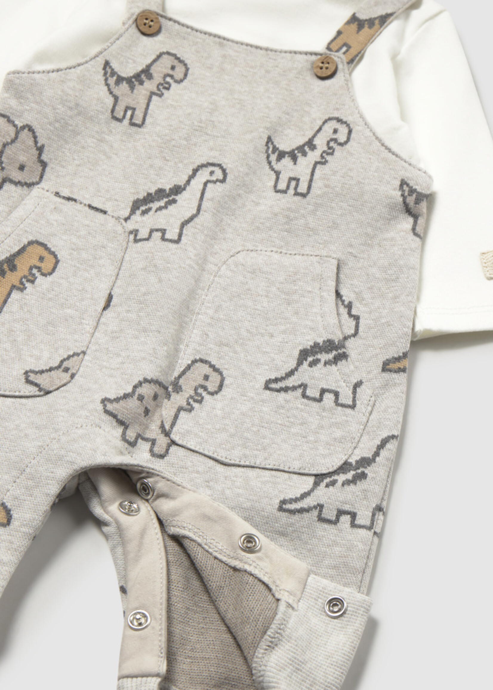 Mayoral Overall Dino Print Set