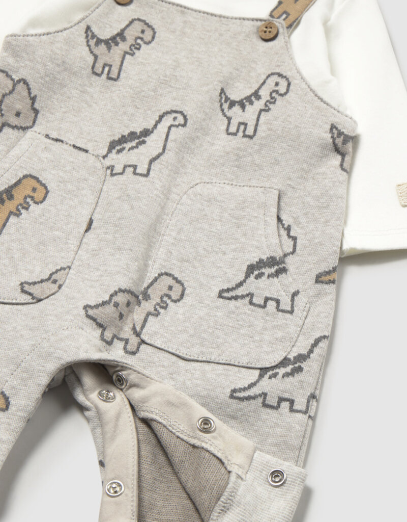 Mayoral Overall Dino Print Set