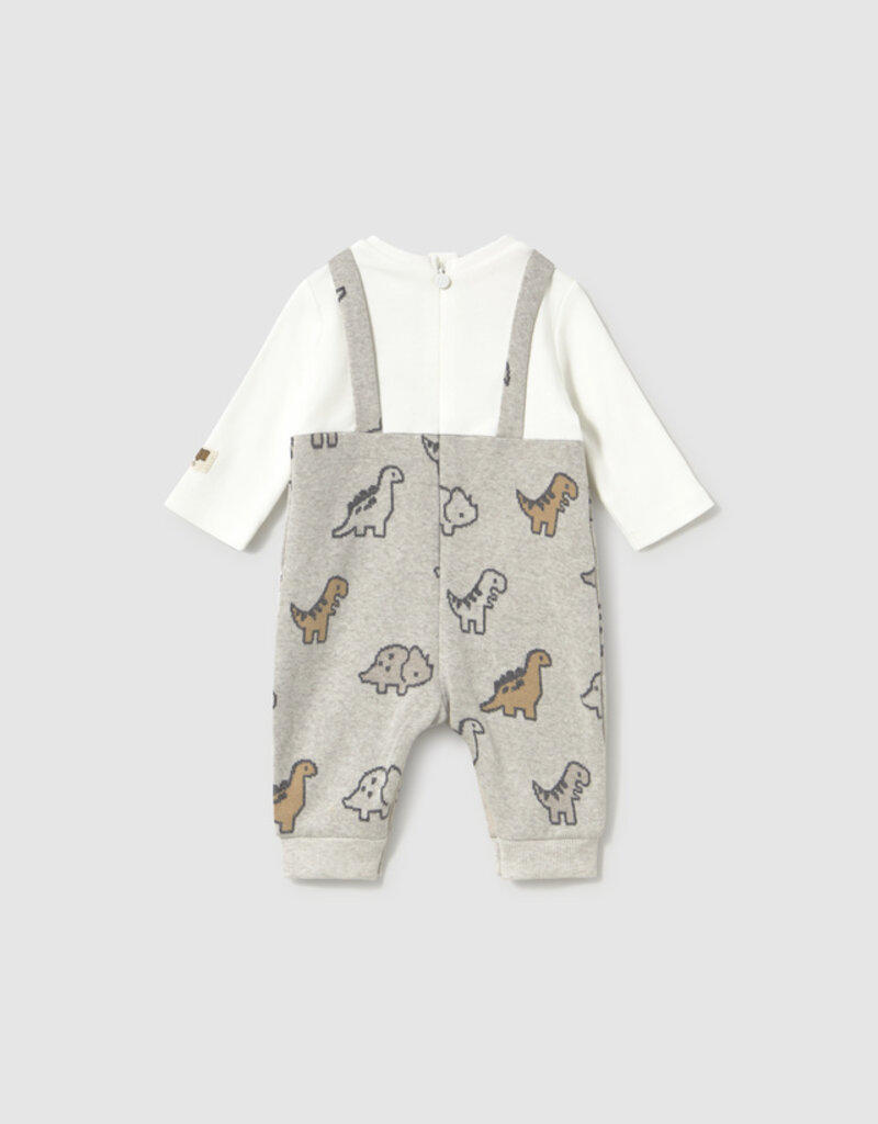 Mayoral Overall Dino Print Set