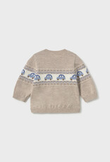 Mayoral Mocha Sweater w/Car Print